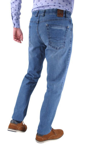 Pantalon jean coupe allemande MENS Détroit x-tend bleu clair 5795Met