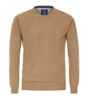 Pull homme coton col rond camel REDMOND 500rd