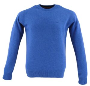 pull homme BEST GUEST col rond 80% laine bleu azur 701bg