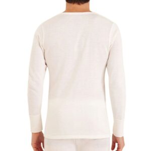 Tee-shirt laine et coton EMINENCE col rond blanc 3W85em