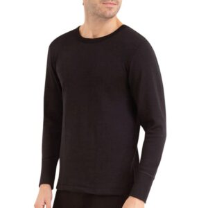 Tee-shirt laine et coton EMINENCE col rond noir 3W85em