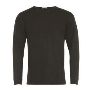 Tee-shirt laine et coton EMINENCE col rond noir 3W85em