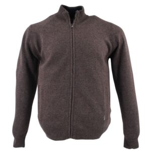 gilet 80% laine zip BEST GUEST marron 223740bg