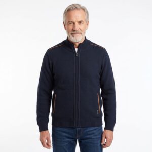 gilet / blouson BEST GUEST laine doublé marine DAWSON
