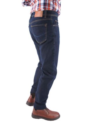 Pantalon jean homme bleu brut avec surpiqûres PIERRE CARDIN 8105ca
