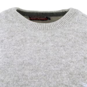 pull homme BEST GUEST col rond 80% laine gris clair 701bg