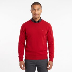 pull homme BEST GUEST col rond rouge JULES