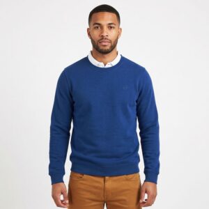 sweat homme bleu CAPTEN col rond