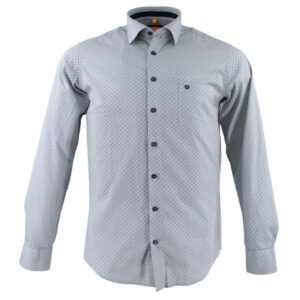 chemise homme Redmond fantaisie bleu et vert