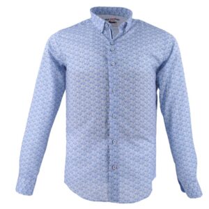 Chemise homme fantaisie bleu THE SURFCAR Lisbo