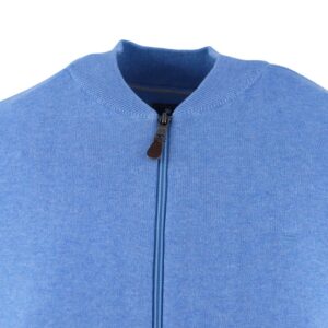 gilet zip coton REDMOND bleu ciel col raccourci 685rd
