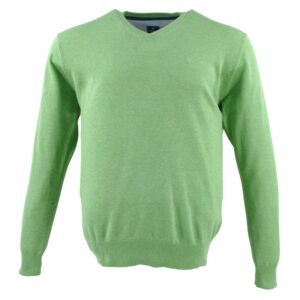 Pull vert coton col V REDMOND  600rd