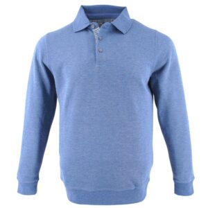 Pull sweat REDMOND col polo en bleu