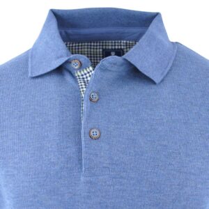 Pull sweat REDMOND col polo en bleu