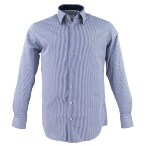 Chemise homme ETERNA bleu à rayures