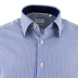 Chemise homme ETERNA bleu à rayures