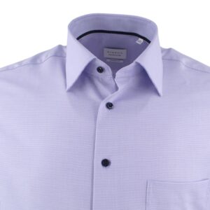 Chemise homme ETERNA parme micro carreaux