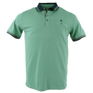 Polo manches courtes uni vert sauge MONTE CARLO