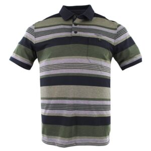 Polo manches courtes rayé vert MONTE CARLO
