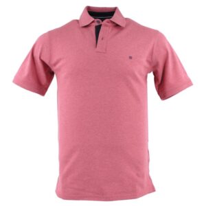 Polo manches courtes stretch CASA MODA rouge chiné