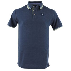 polo homme BLACK WELLIS bleu chiné