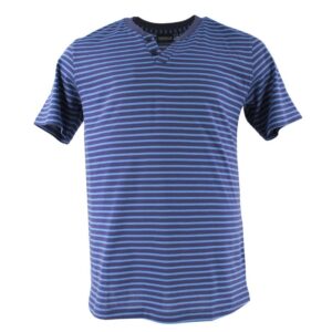 Pyjama short homme RINGELLA rayé 2 tons bleu