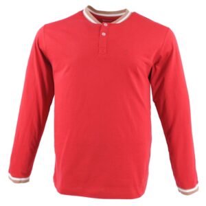 Pyjama Long homme rouge col tunisien EMINENCE LP84