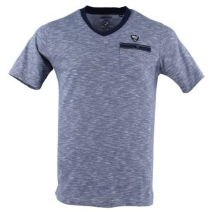 T-shirt homme col V MONTE CARLO marine