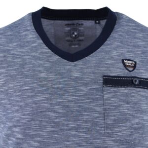 T-shirt homme col V MONTE CARLO marine