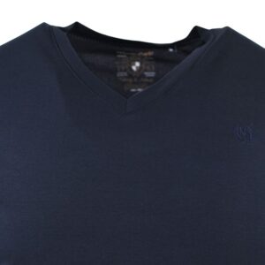T-shirt homme stretch col V MONTE CARLO marine