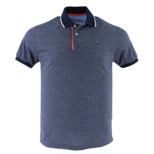 Polo homme THE SURFCAR bleu micro points blancs