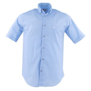 chemisette BANDE ORIGINALE léger motif ronds bleus