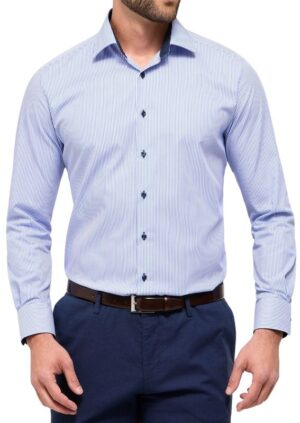 Chemise rayée foncé ETERNA modern fit 8992et