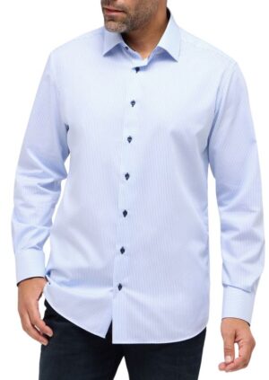 Chemise rayée bleu clair ETERNA modern fit 8992et