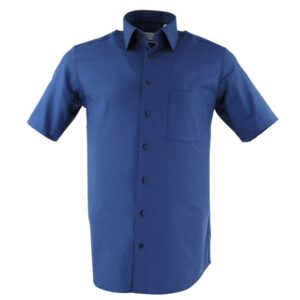 Chemise manches courtes ETERNA ville bleu et noir
