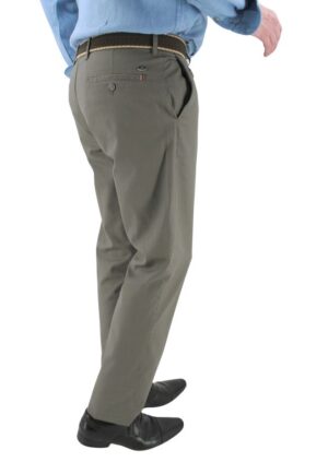 Pantalon homme LCDN taupe avec ceinture kaki