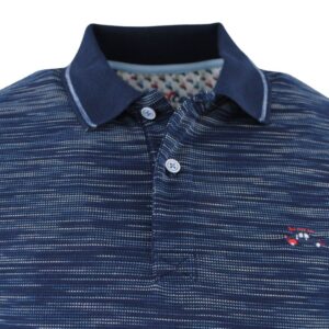 Polo homme THE SURFCAR bleu micro rayures