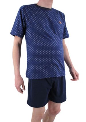 pyjama homme bleu motif discret MASSANA