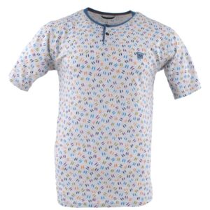 pyjama manches courtes MASSANA gris clair et bleu