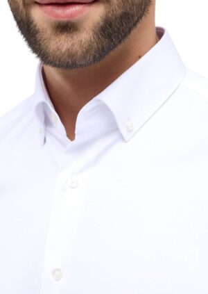 Chemise ETERNA blanche col boutonné modern fit 8817etm