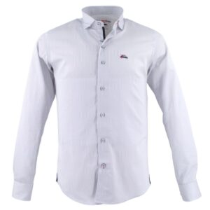 Chemise homme petit imprimé sur fond blanc THE SURFCAR Porto