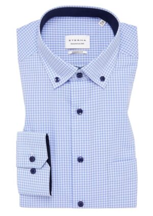 Chemise ETERNA vichy ciel modern fit 8913etm