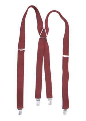 Bretelles homme unies en bordeaux par Hugo Spiecker