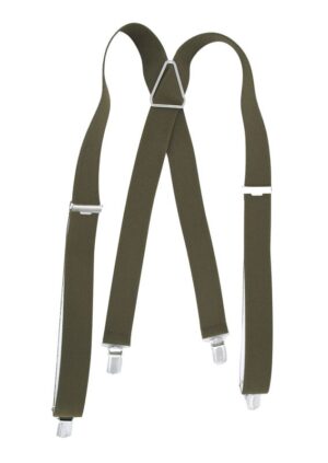 Bretelles homme vert kaki 4 pinces HUGO SPIECKER