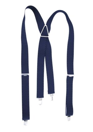 Bretelles homme large marine points blancs HUGO SPIECKER