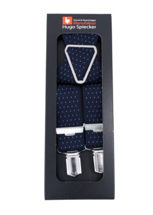 Bretelles homme large marine points blancs HUGO SPIECKER