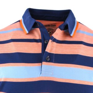 polo homme orange rayé bleu MONTE CARLO