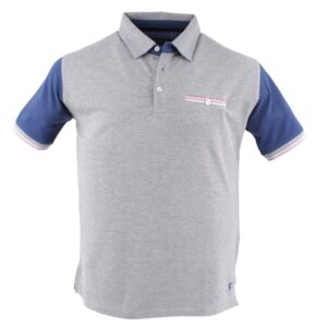 Polo homme gris avec oppositions sur manches BANDE ORIGINALE