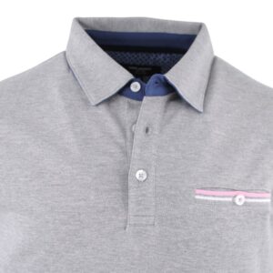 Polo homme gris avec oppositions sur manches BANDE ORIGINALE