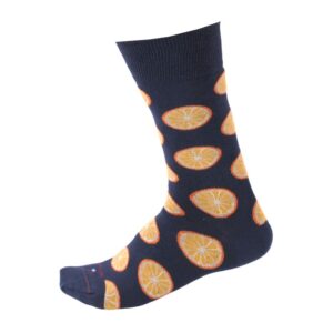 Chaussettes française LABOBAL motif rondelle orange